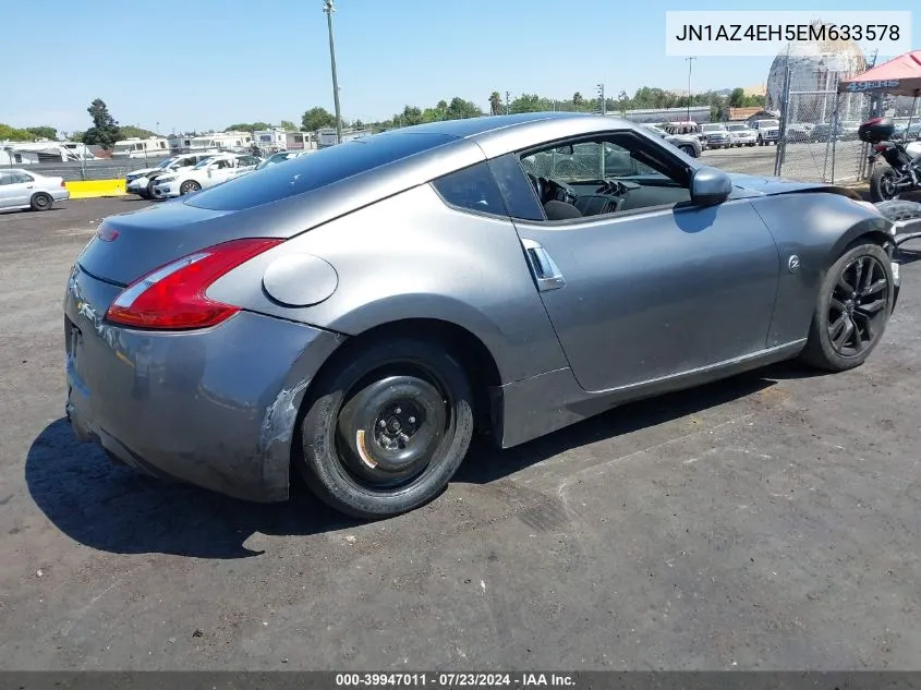 2014 Nissan 370Z VIN: JN1AZ4EH5EM633578 Lot: 39947011