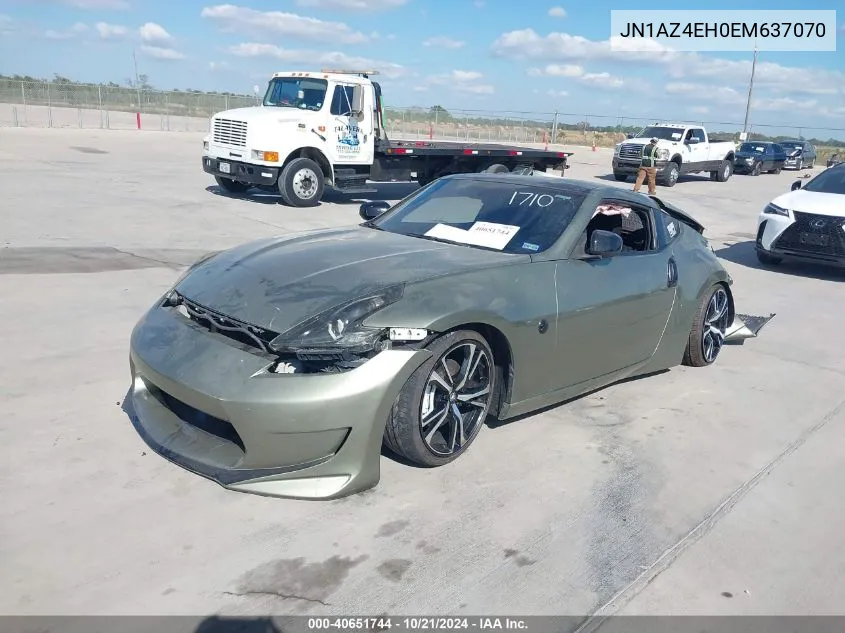 2014 Nissan 370Z VIN: JN1AZ4EH0EM637070 Lot: 40651744