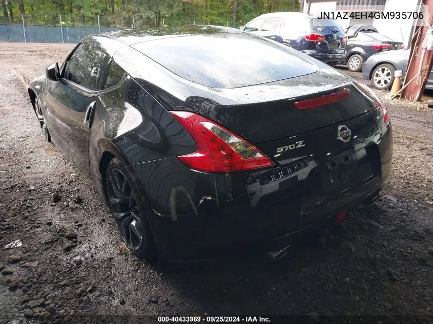 2016 Nissan 370Z VIN: JN1AZ4EH4GM935706 Lot: 40433969