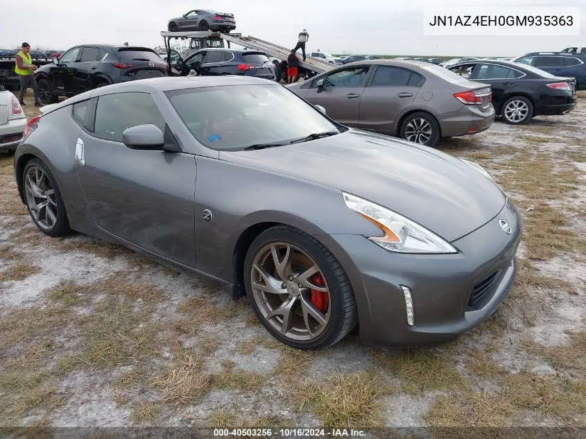 2016 Nissan 370Z Sport VIN: JN1AZ4EH0GM935363 Lot: 40503256