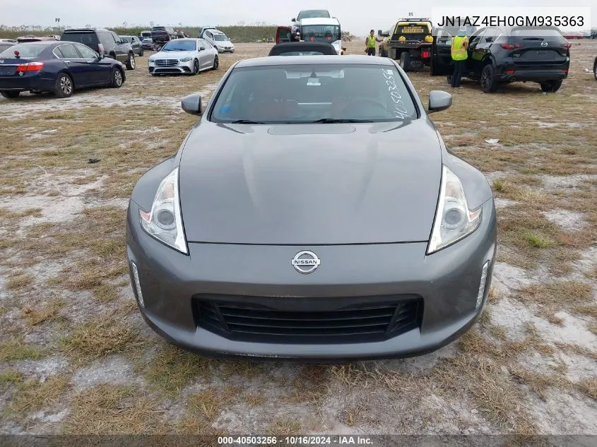 2016 Nissan 370Z Sport VIN: JN1AZ4EH0GM935363 Lot: 40503256