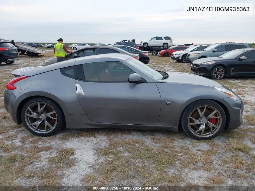 2016 Nissan 370Z Sport VIN: JN1AZ4EH0GM935363 Lot: 40503256