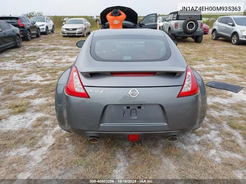 2016 Nissan 370Z Sport VIN: JN1AZ4EH0GM935363 Lot: 40503256