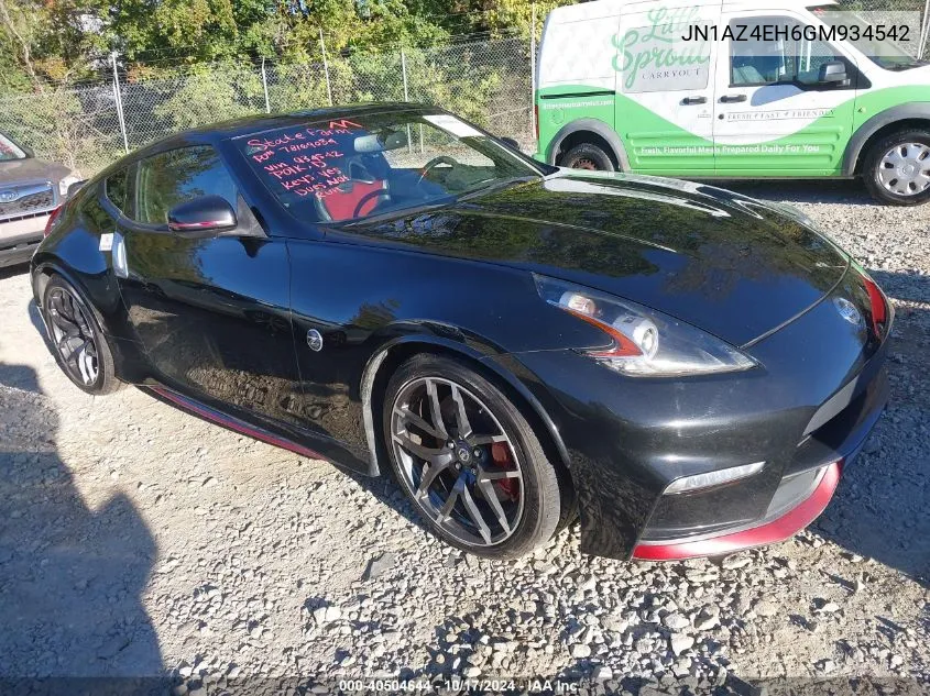 JN1AZ4EH6GM934542 2016 Nissan 370Z Nismo Tech