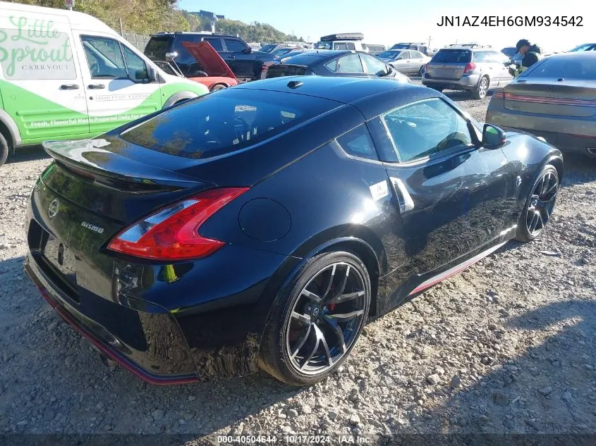 JN1AZ4EH6GM934542 2016 Nissan 370Z Nismo Tech