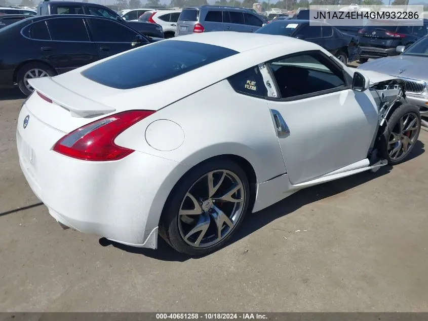 2016 Nissan 370Z Sport VIN: JN1AZ4EH4GM932286 Lot: 40651258