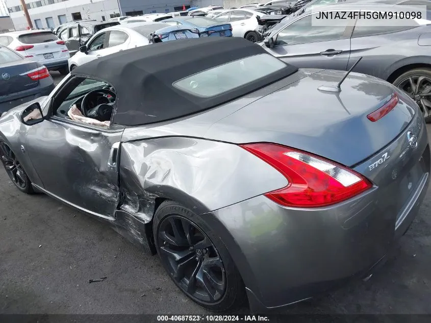 2016 Nissan 370Z Touring/Touring Sport VIN: JN1AZ4FH5GM910098 Lot: 40687523