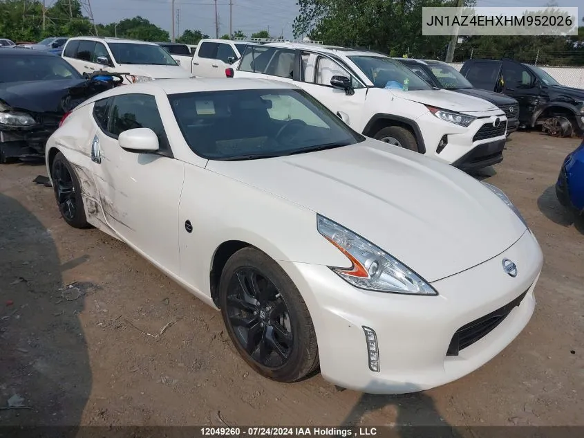 2017 Nissan 370Z VIN: JN1AZ4EHXHM952026 Lot: 12049260