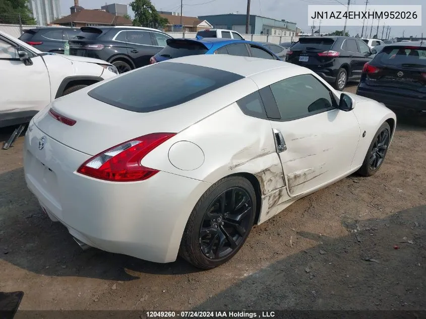 2017 Nissan 370Z VIN: JN1AZ4EHXHM952026 Lot: 12049260