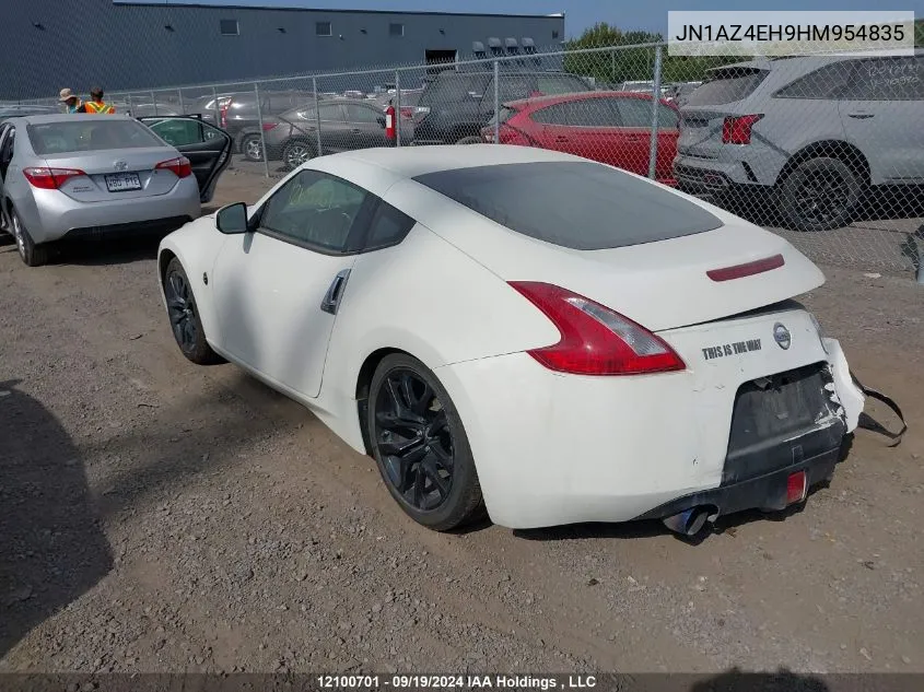 2017 Nissan 370Z Tour/Spt/Tech/Nismo/Tech VIN: JN1AZ4EH9HM954835 Lot: 12100701