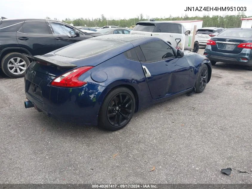 2017 Nissan 370Z Tour/Spt/Tech/Nismo/Tech VIN: JN1AZ4EH4HM951003 Lot: 40367417