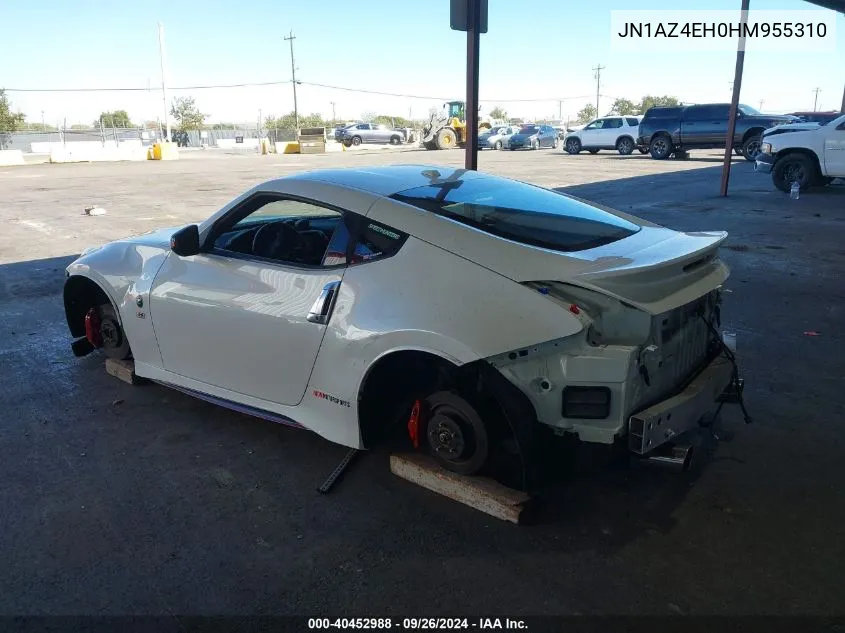 JN1AZ4EH0HM955310 2017 Nissan 370Z Nismo Tech