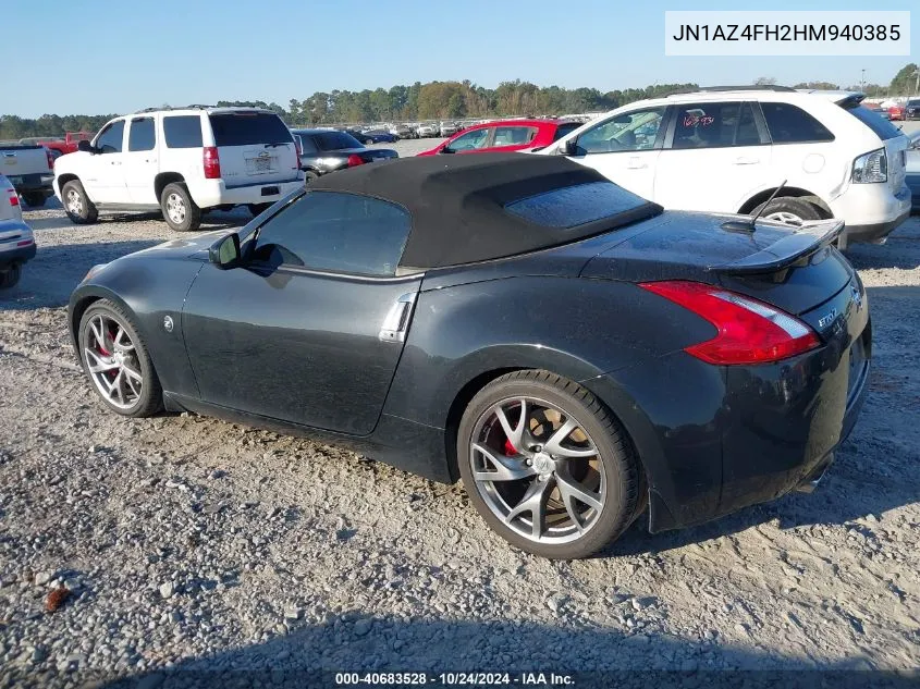 2017 Nissan 370Z Touring/Touring Sport VIN: JN1AZ4FH2HM940385 Lot: 40683528