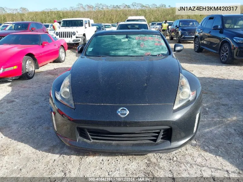 2019 Nissan 370Z Touring/Sport/Nismo VIN: JN1AZ4EH3KM420317 Lot: 40542361