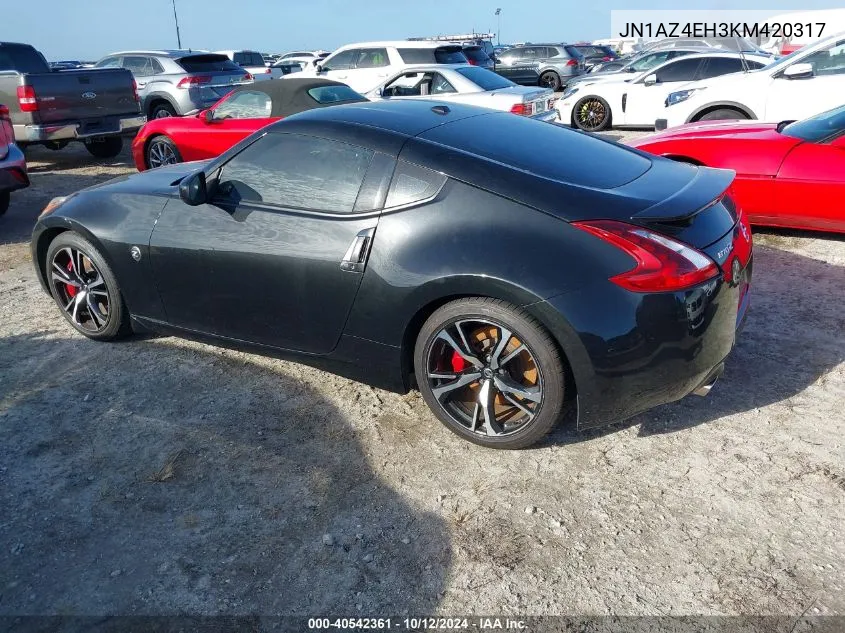 2019 Nissan 370Z Touring/Sport/Nismo VIN: JN1AZ4EH3KM420317 Lot: 40542361