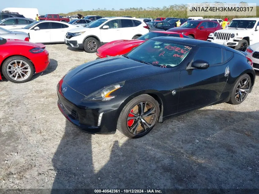 2019 Nissan 370Z Touring/Sport/Nismo VIN: JN1AZ4EH3KM420317 Lot: 40542361