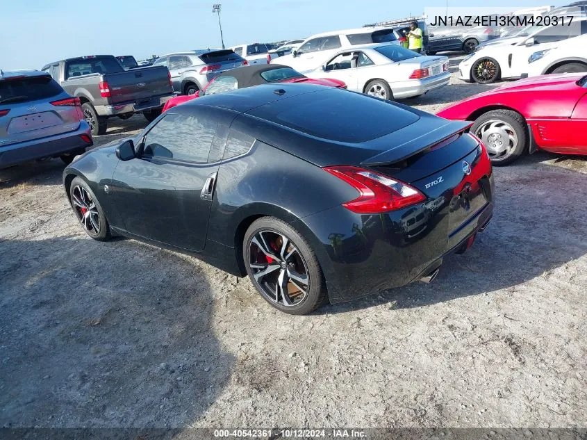 2019 Nissan 370Z Touring/Sport/Nismo VIN: JN1AZ4EH3KM420317 Lot: 40542361