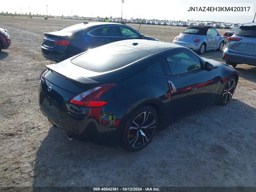 2019 Nissan 370Z Touring/Sport/Nismo VIN: JN1AZ4EH3KM420317 Lot: 40542361