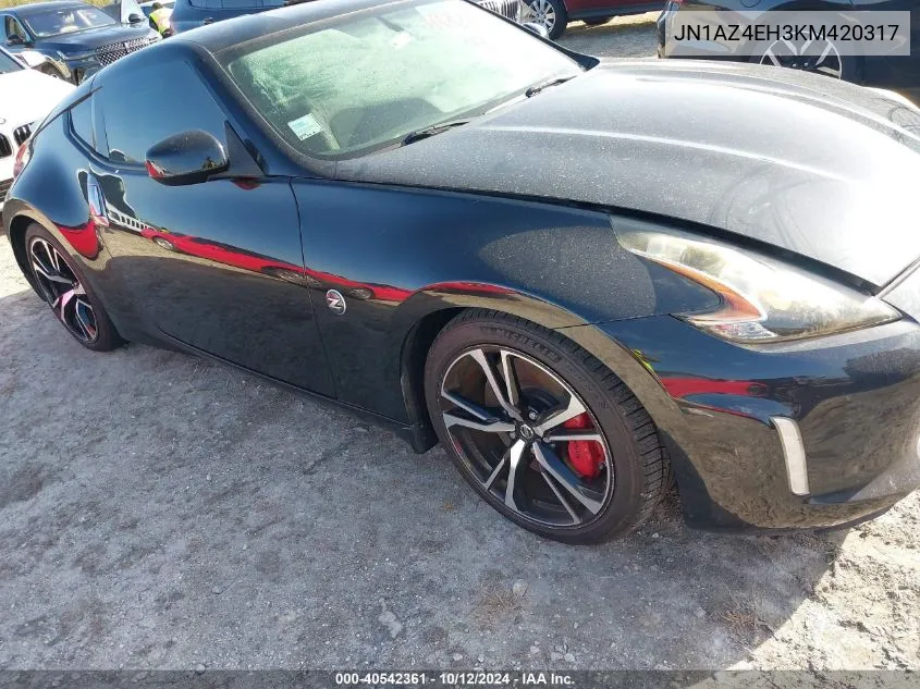 2019 Nissan 370Z Touring/Sport/Nismo VIN: JN1AZ4EH3KM420317 Lot: 40542361