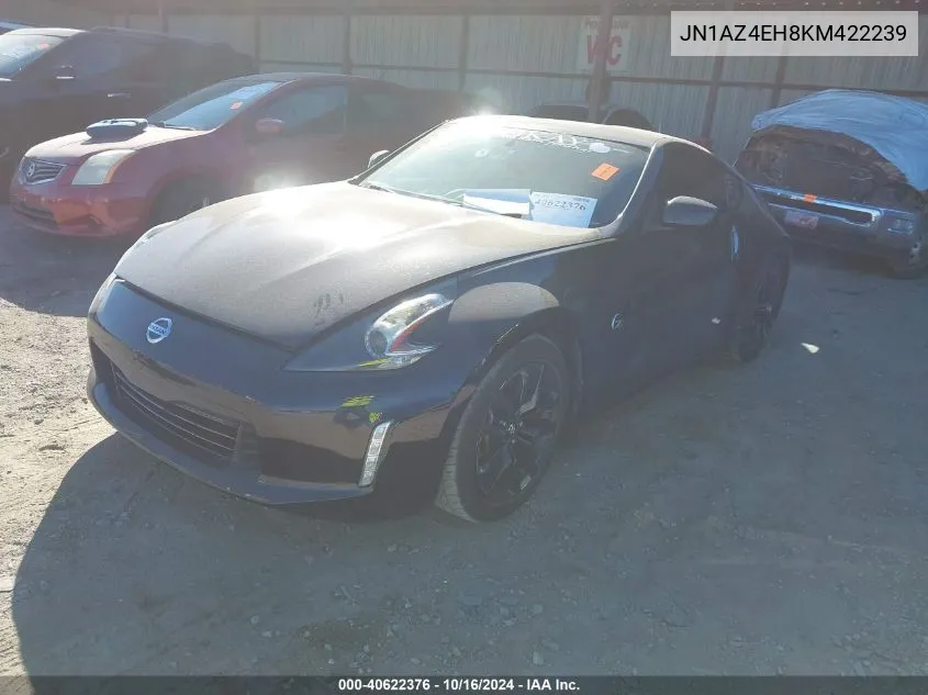 2019 Nissan 370Z VIN: JN1AZ4EH8KM422239 Lot: 40622376