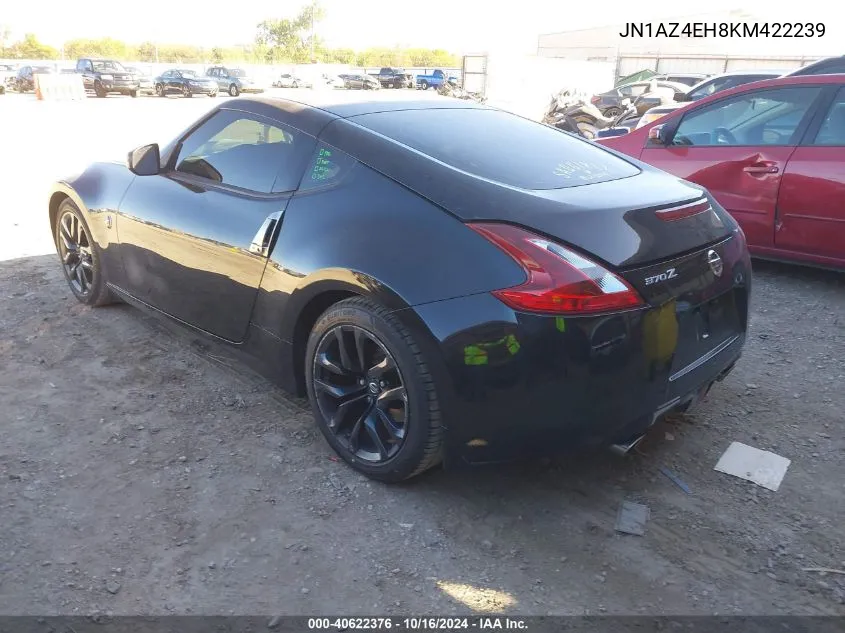 2019 Nissan 370Z VIN: JN1AZ4EH8KM422239 Lot: 40622376