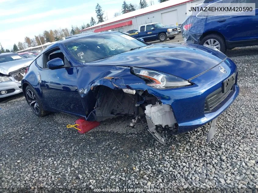 2019 Nissan 370Z Sport VIN: JN1AZ4EHXKM420590 Lot: 40706595