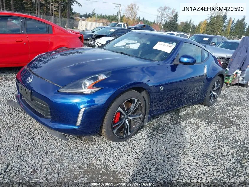 2019 Nissan 370Z Sport VIN: JN1AZ4EHXKM420590 Lot: 40706595