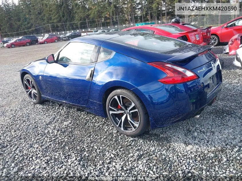 2019 Nissan 370Z Sport VIN: JN1AZ4EHXKM420590 Lot: 40706595