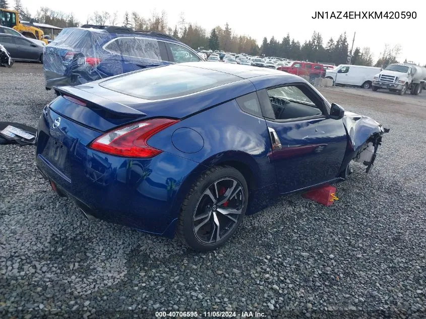 2019 Nissan 370Z Sport VIN: JN1AZ4EHXKM420590 Lot: 40706595