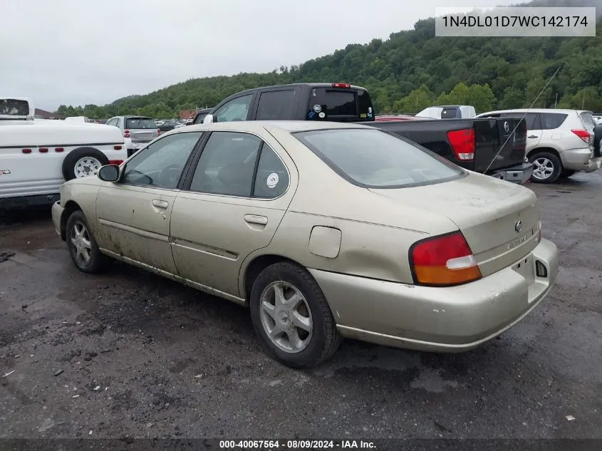 1N4DL01D7WC142174 1998 Nissan Altima Gle/Gxe/Se/Xe