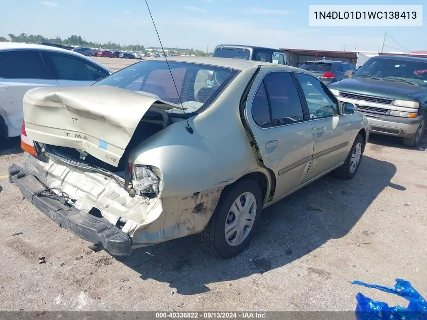 1998 Nissan Altima Xe/Gxe/Se/Gle VIN: 1N4DL01D1WC138413 Lot: 40336822