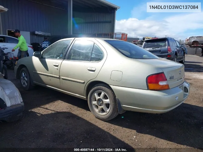 1998 Nissan Altima Gle/Gxe/Se/Xe VIN: 1N4DL01D3WC137084 Lot: 40587144