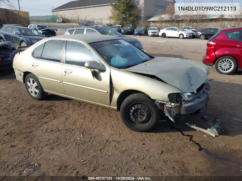 1998 Nissan Altima Gle/Gxe/Se/Xe VIN: 1N4DL01D9WC212113 Lot: 40707193