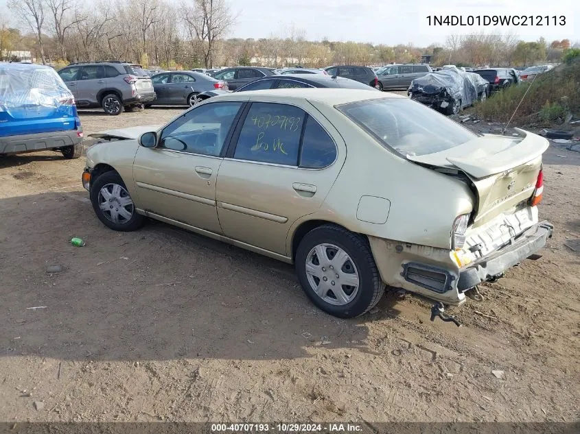 1998 Nissan Altima Gle/Gxe/Se/Xe VIN: 1N4DL01D9WC212113 Lot: 40707193