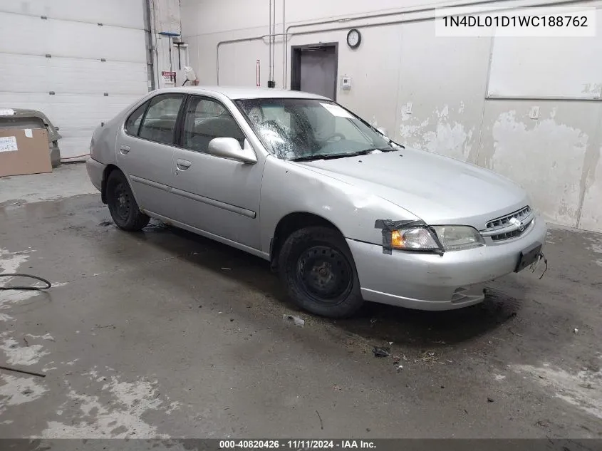 1998 Nissan Altima Xe/Gxe/Se/Gle VIN: 1N4DL01D1WC188762 Lot: 40820426