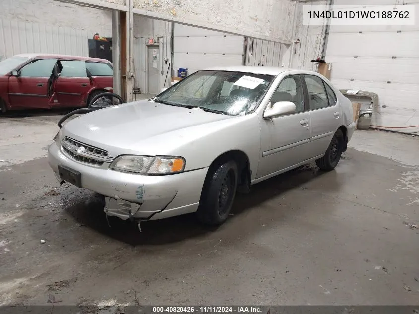 1998 Nissan Altima Xe/Gxe/Se/Gle VIN: 1N4DL01D1WC188762 Lot: 40820426