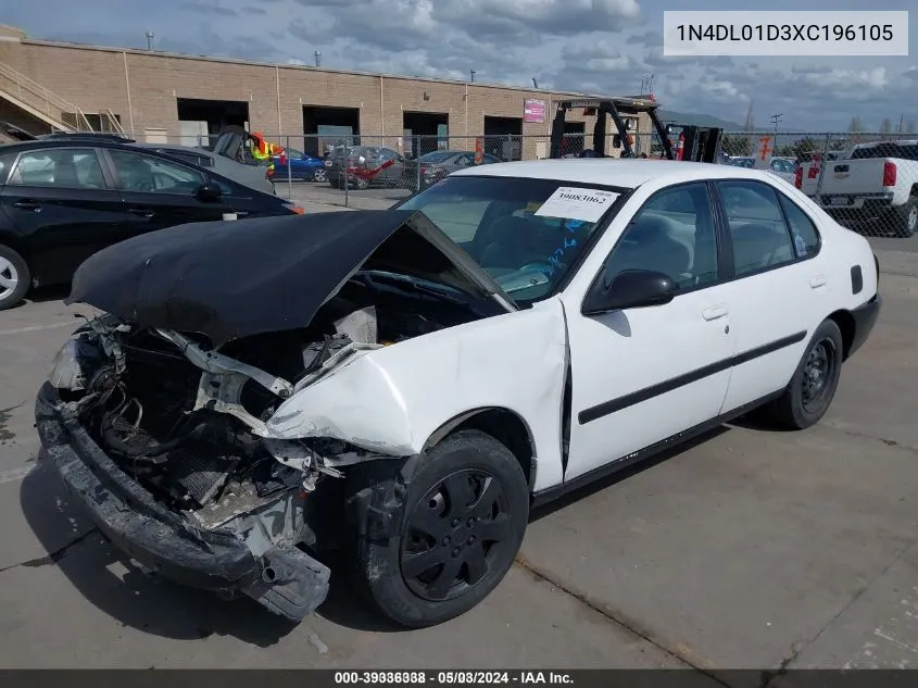 1999 Nissan Altima Gle/Gxe/Se/Se-L/Xe VIN: 1N4DL01D3XC196105 Lot: 39336338