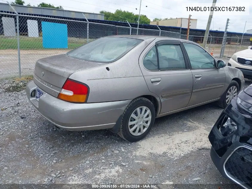 1999 Nissan Altima Gle/Gxe/Se/Se-L/Xe VIN: 1N4DL01D5XC167382 Lot: 39936155