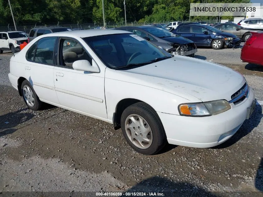 1999 Nissan Altima Gle/Gxe/Se/Se-L/Xe VIN: 1N4DL01D6XC175538 Lot: 40106059