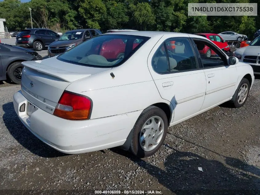 1999 Nissan Altima Gle/Gxe/Se/Se-L/Xe VIN: 1N4DL01D6XC175538 Lot: 40106059