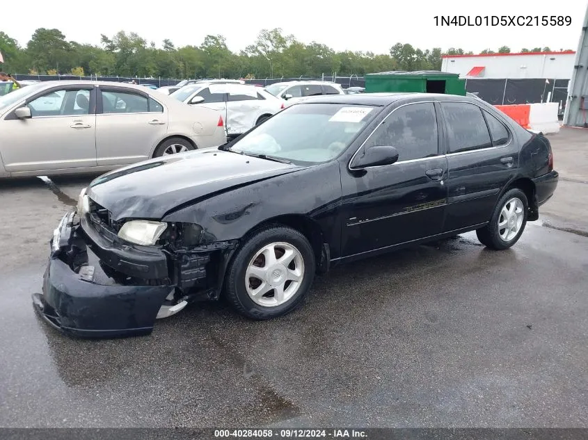 1999 Nissan Altima Gle/Gxe/Se/Se-L/Xe VIN: 1N4DL01D5XC215589 Lot: 40284058