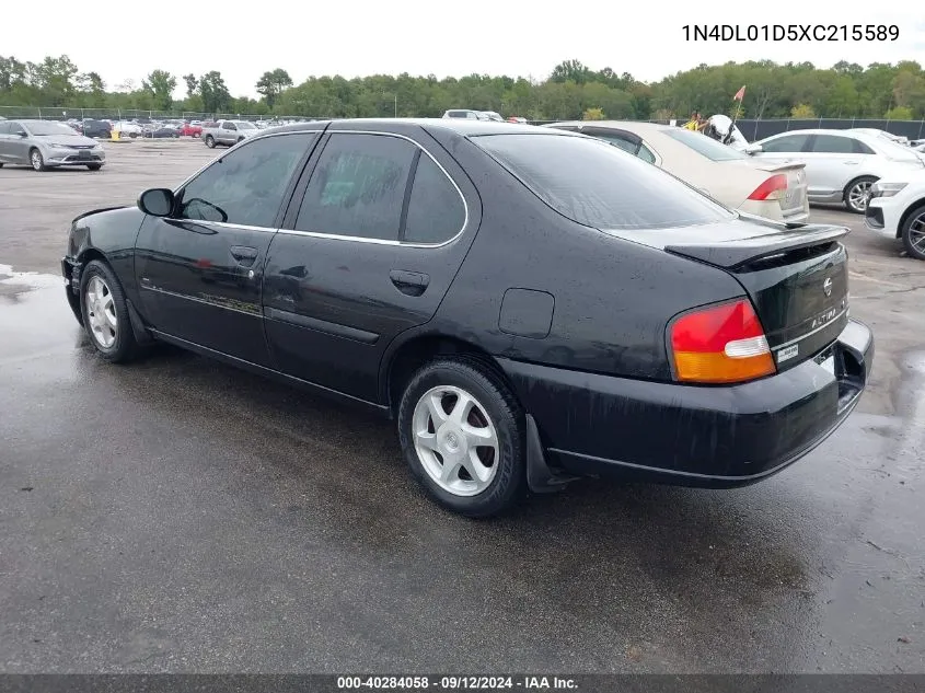 1999 Nissan Altima Gle/Gxe/Se/Se-L/Xe VIN: 1N4DL01D5XC215589 Lot: 40284058