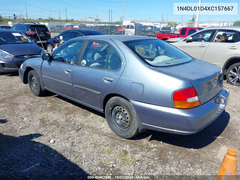 1999 Nissan Altima Gle/Gxe/Se/Se-L/Xe VIN: 1N4DL01D4XC157667 Lot: 40402996