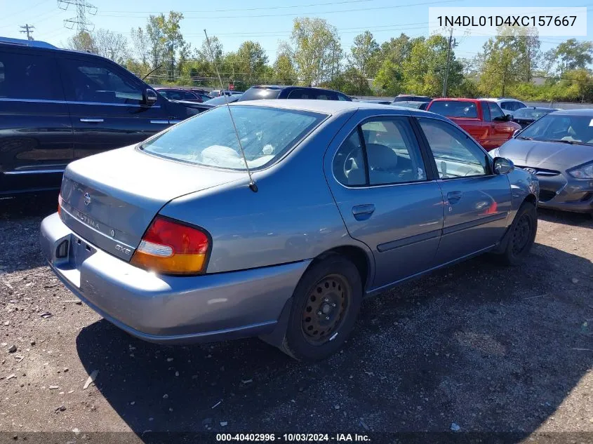 1999 Nissan Altima Gle/Gxe/Se/Se-L/Xe VIN: 1N4DL01D4XC157667 Lot: 40402996