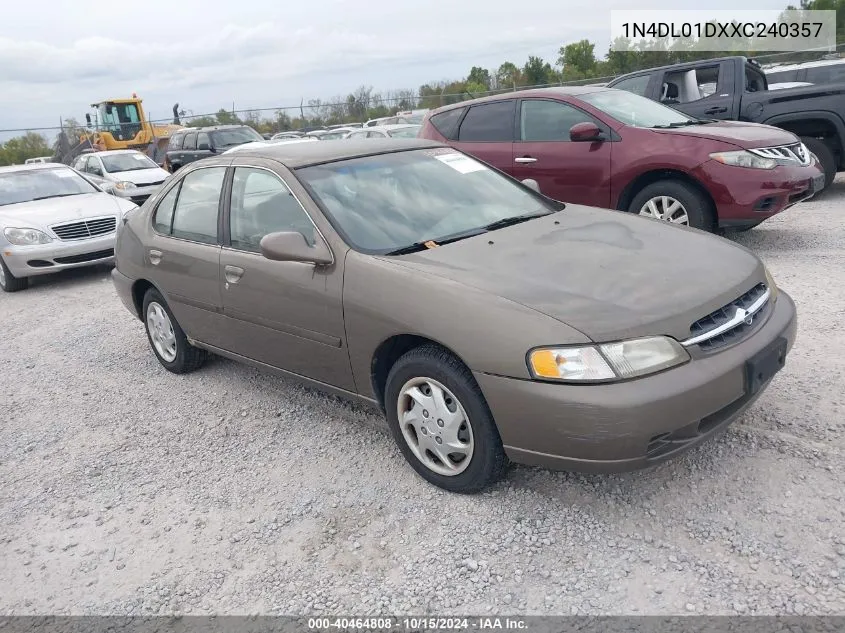 1999 Nissan Altima Gle/Gxe/Se/Se-L/Xe VIN: 1N4DL01DXXC240357 Lot: 40464808