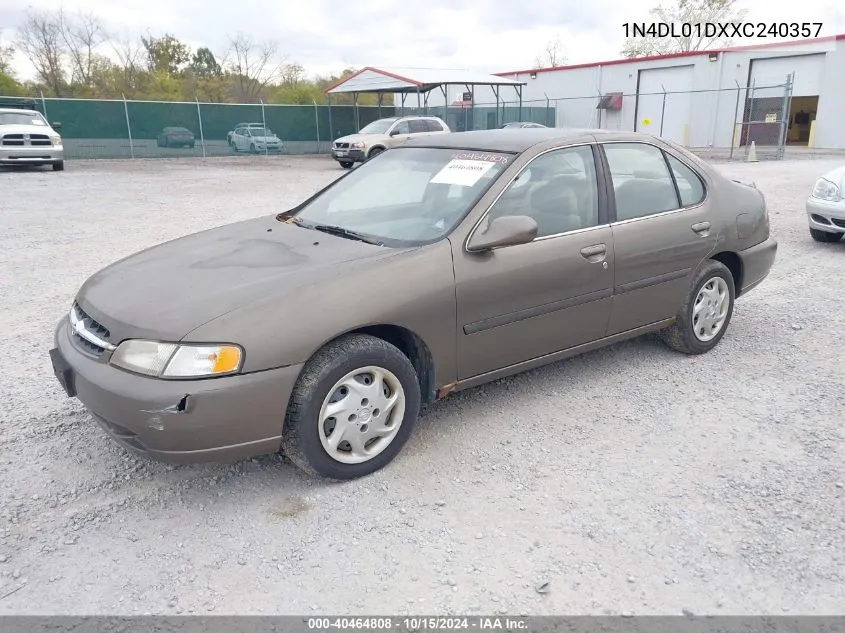 1999 Nissan Altima Gle/Gxe/Se/Se-L/Xe VIN: 1N4DL01DXXC240357 Lot: 40464808