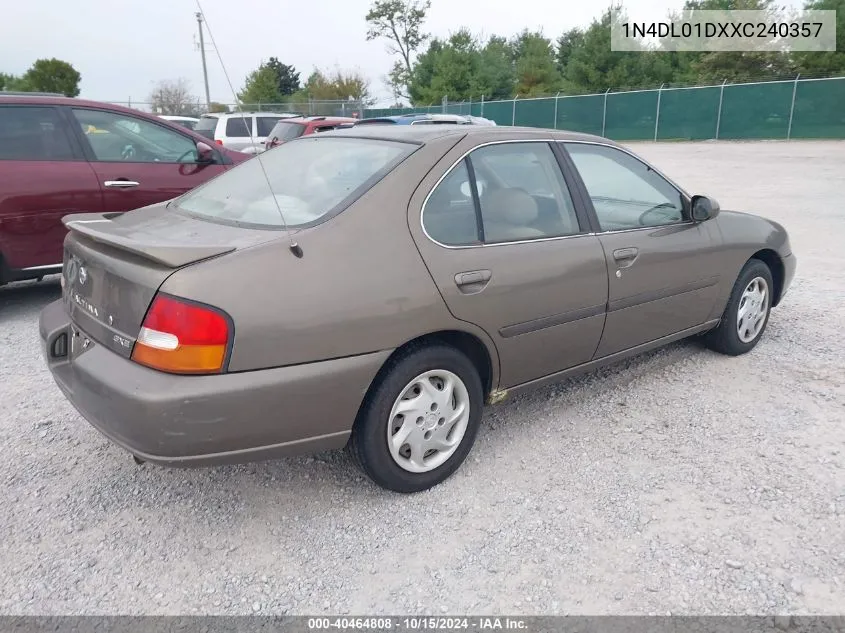 1999 Nissan Altima Gle/Gxe/Se/Se-L/Xe VIN: 1N4DL01DXXC240357 Lot: 40464808