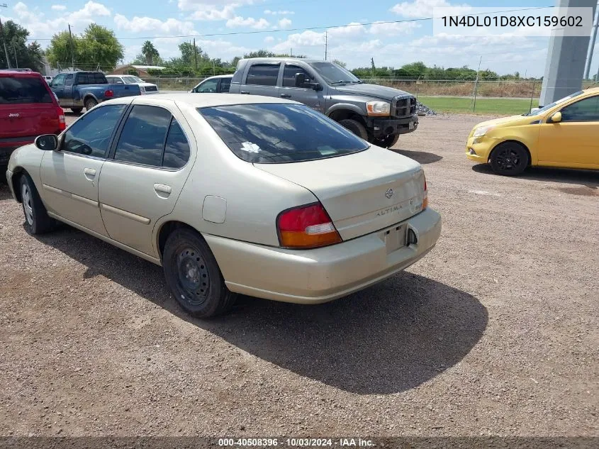 1999 Nissan Altima Gle/Gxe/Se/Se-L/Xe VIN: 1N4DL01D8XC159602 Lot: 40508396