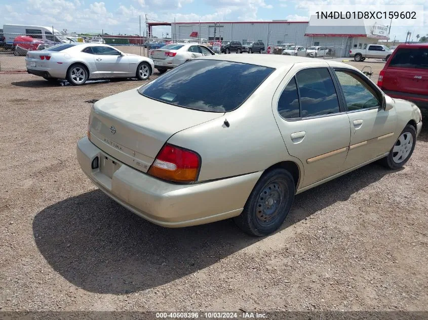 1999 Nissan Altima Gle/Gxe/Se/Se-L/Xe VIN: 1N4DL01D8XC159602 Lot: 40508396