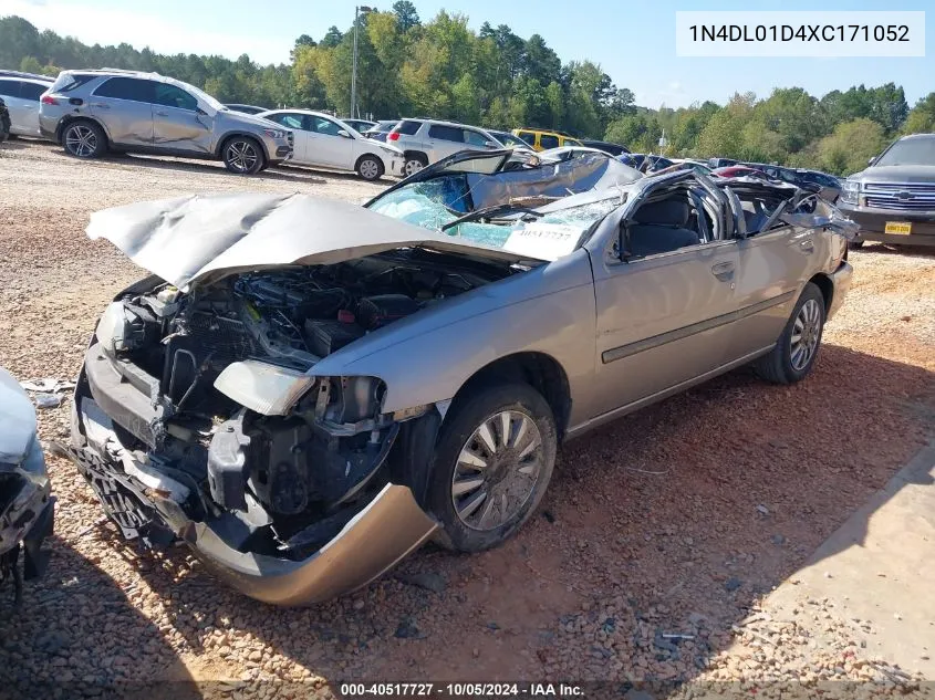 1999 Nissan Altima Xe/Gxe/Se/Gle VIN: 1N4DL01D4XC171052 Lot: 40517727